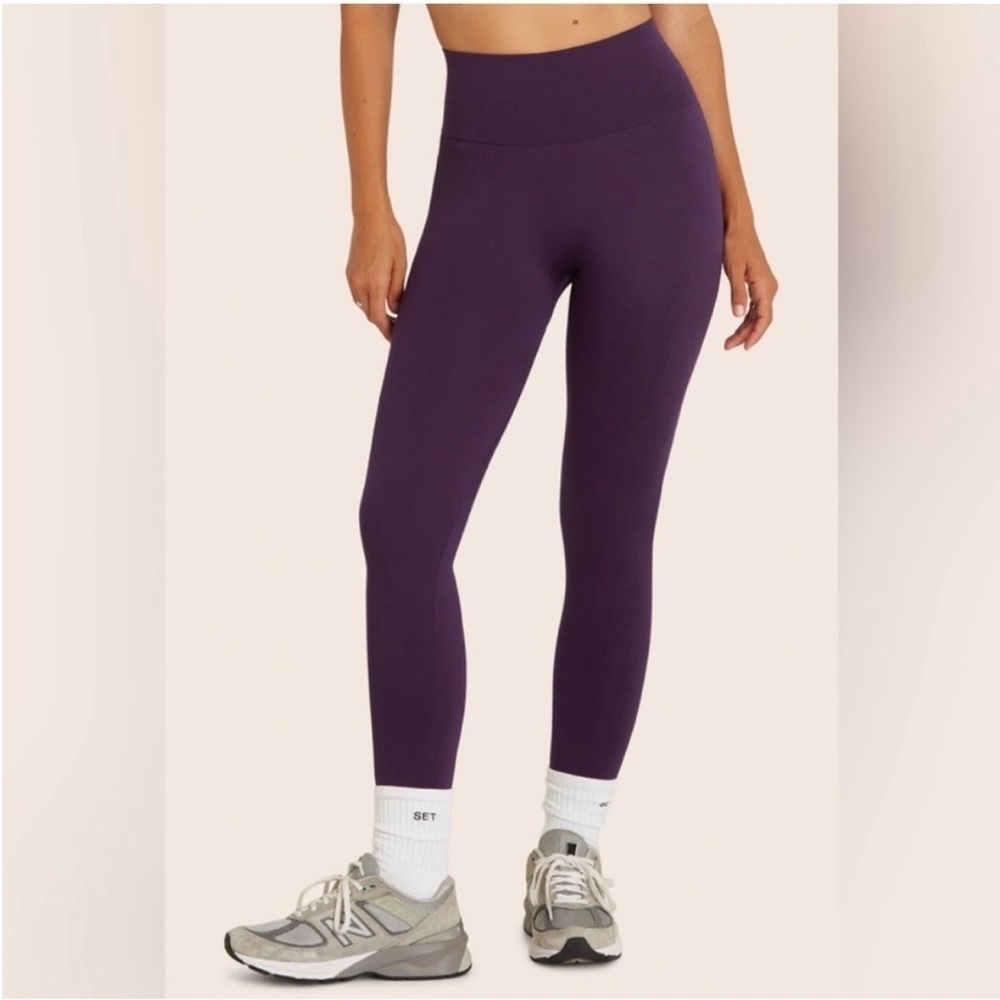 SET Active Sculptflex Leggings Women M High Rise Seamless Purple